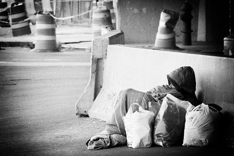 Image of Homeless Man on the street.