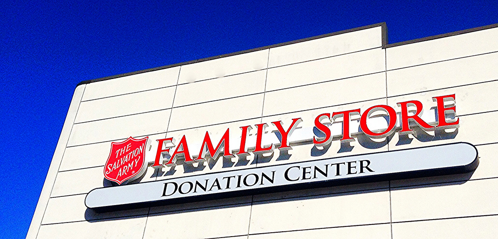 Salvation Army store sign