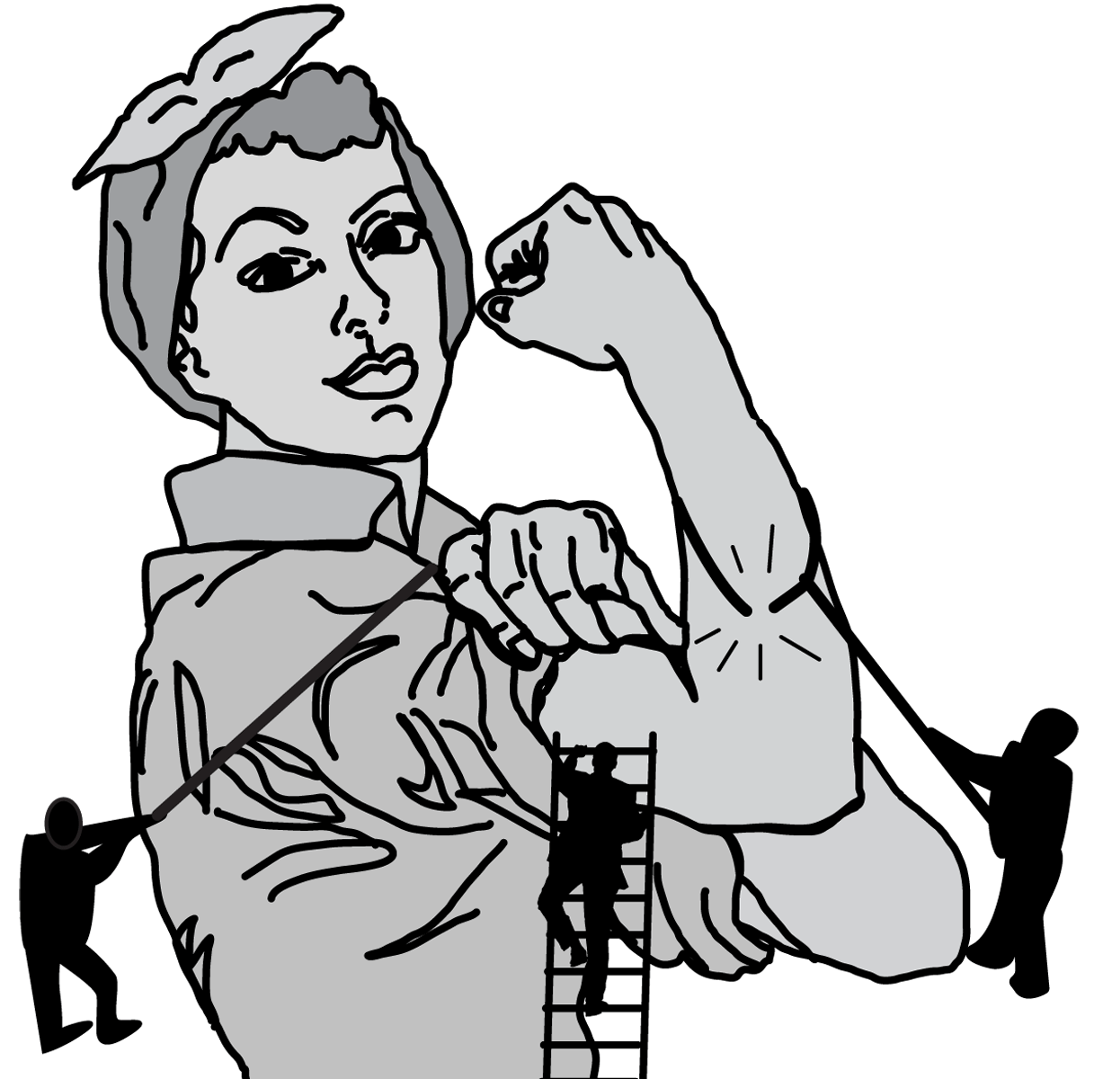 Illustration of Rosie the Riveter