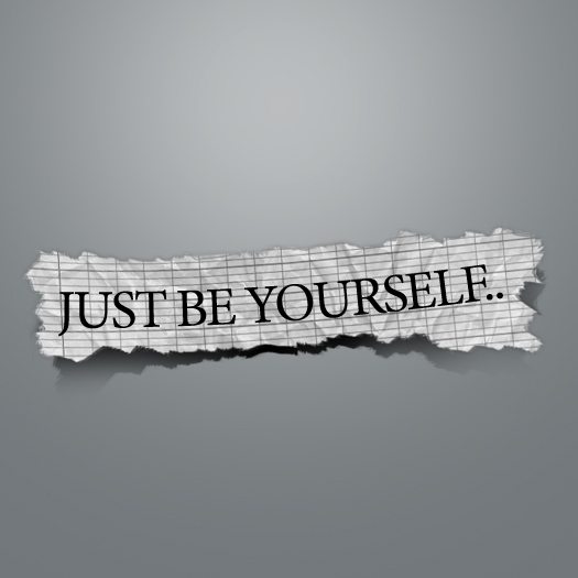a photo of words "just be yourself"