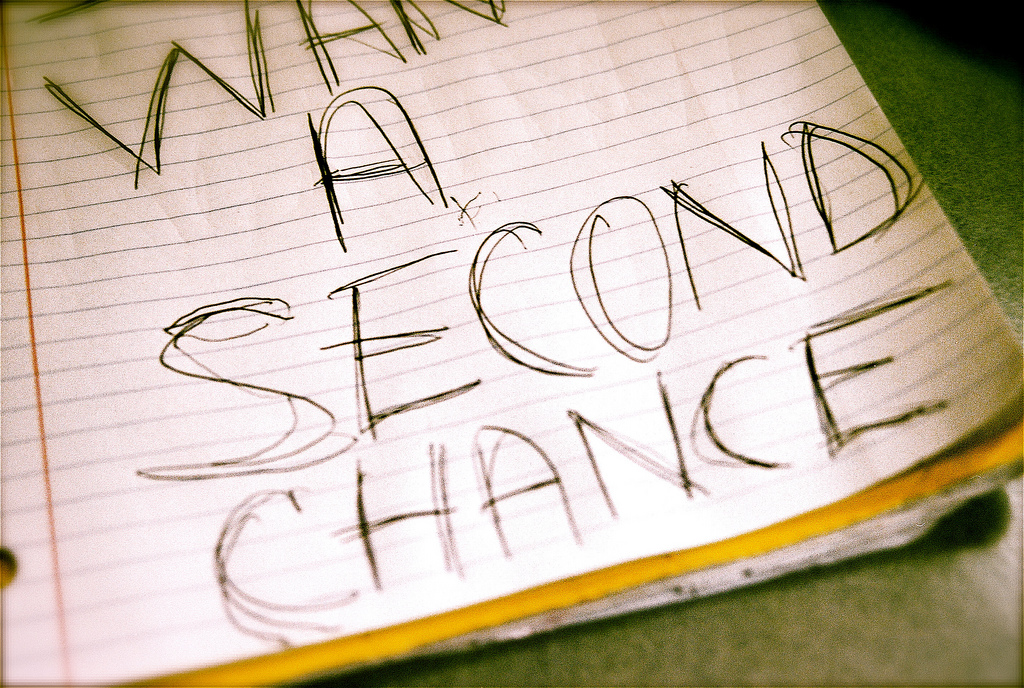 Test that says "I want a second chance."