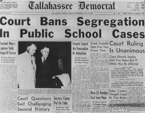 Old article of the ban on school segregation