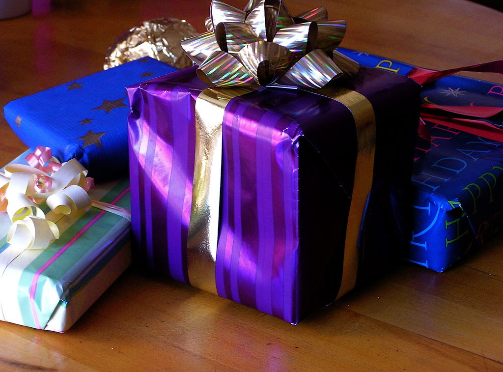 Gifts that have been wrapped