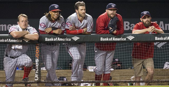 Image of Washington Nationals players lined up.