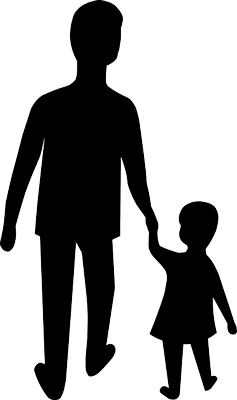 Graphic of father and child