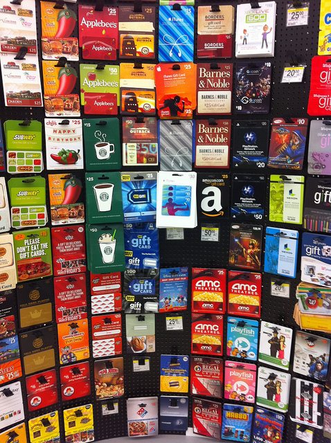 Image of a ton of gift cards.
