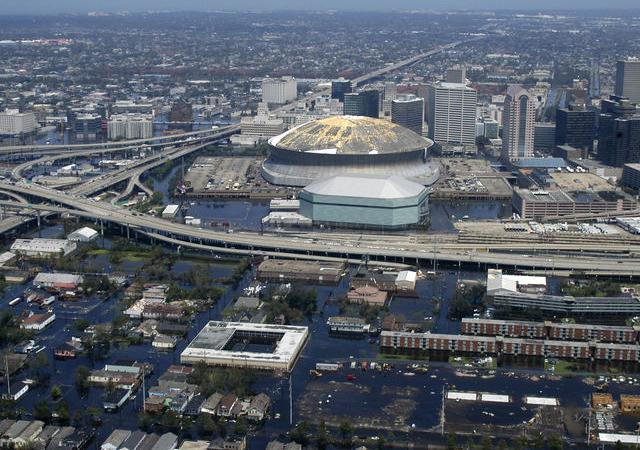 Overview photo of New Orleans after Katrina