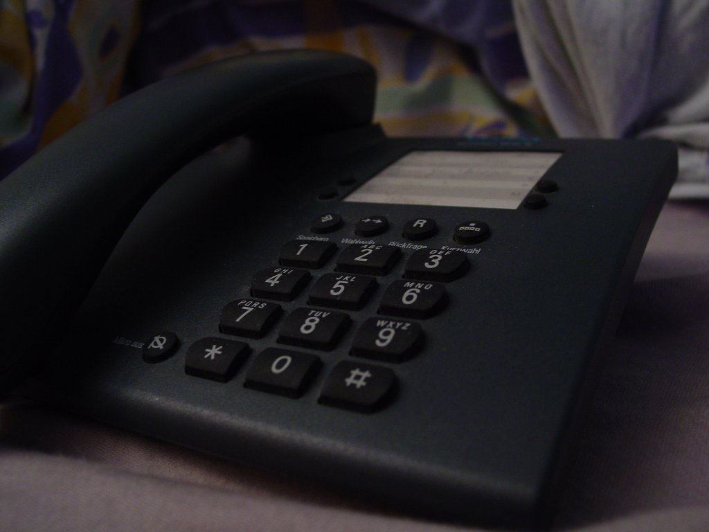 A photo of an office telephone.