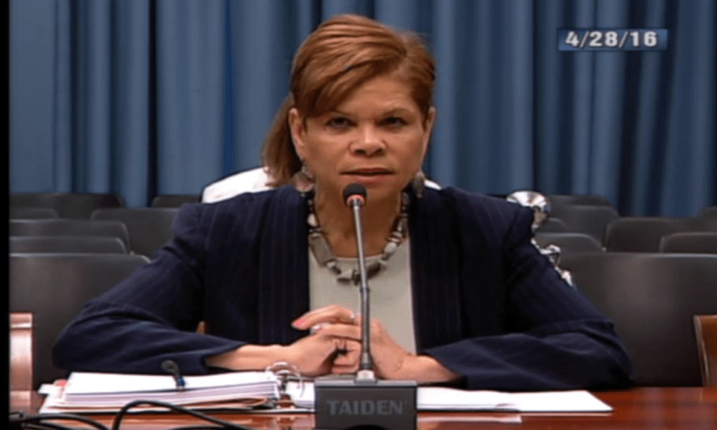 Deputy Mayor of Health and Human Services Brenda Donald speaks during the hearing.