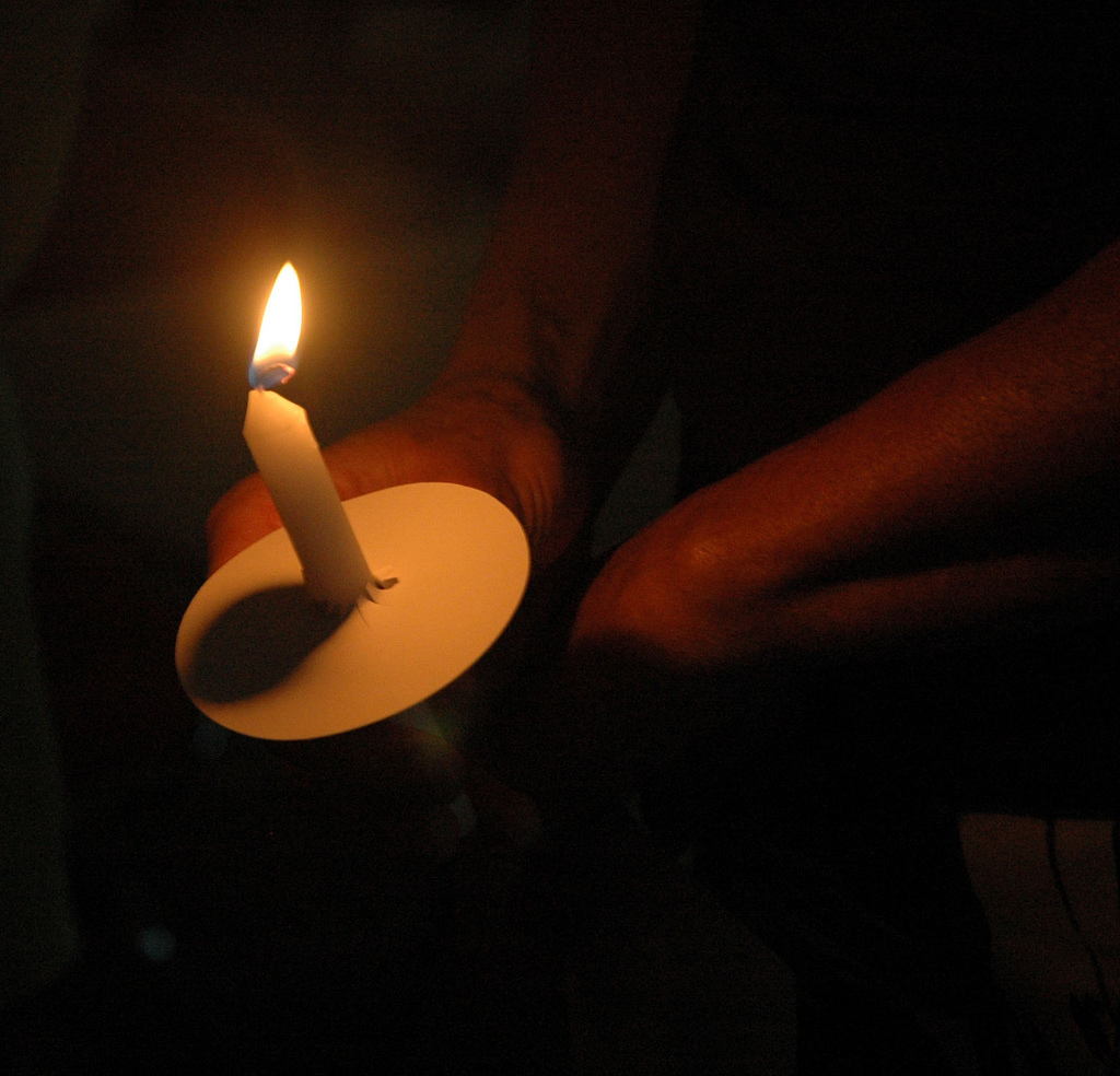 A photo of a candle.