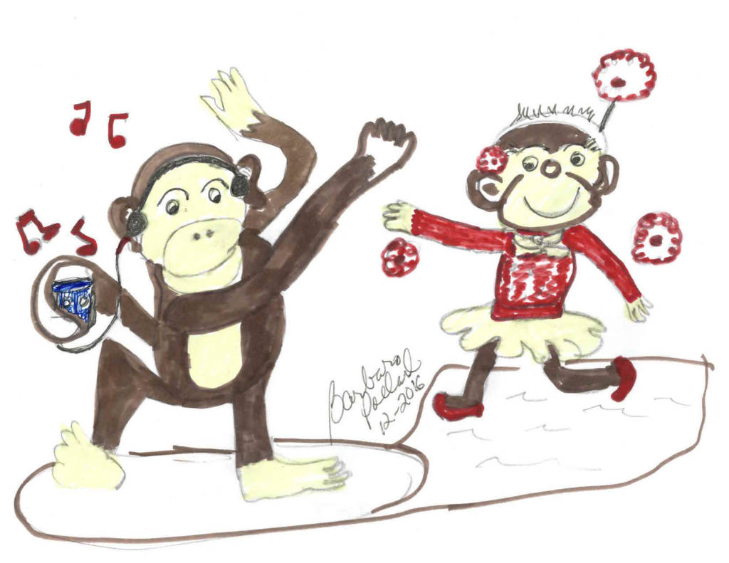 Hippy monkeys partying