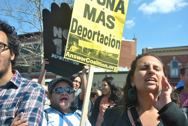 Picture of deportation protest