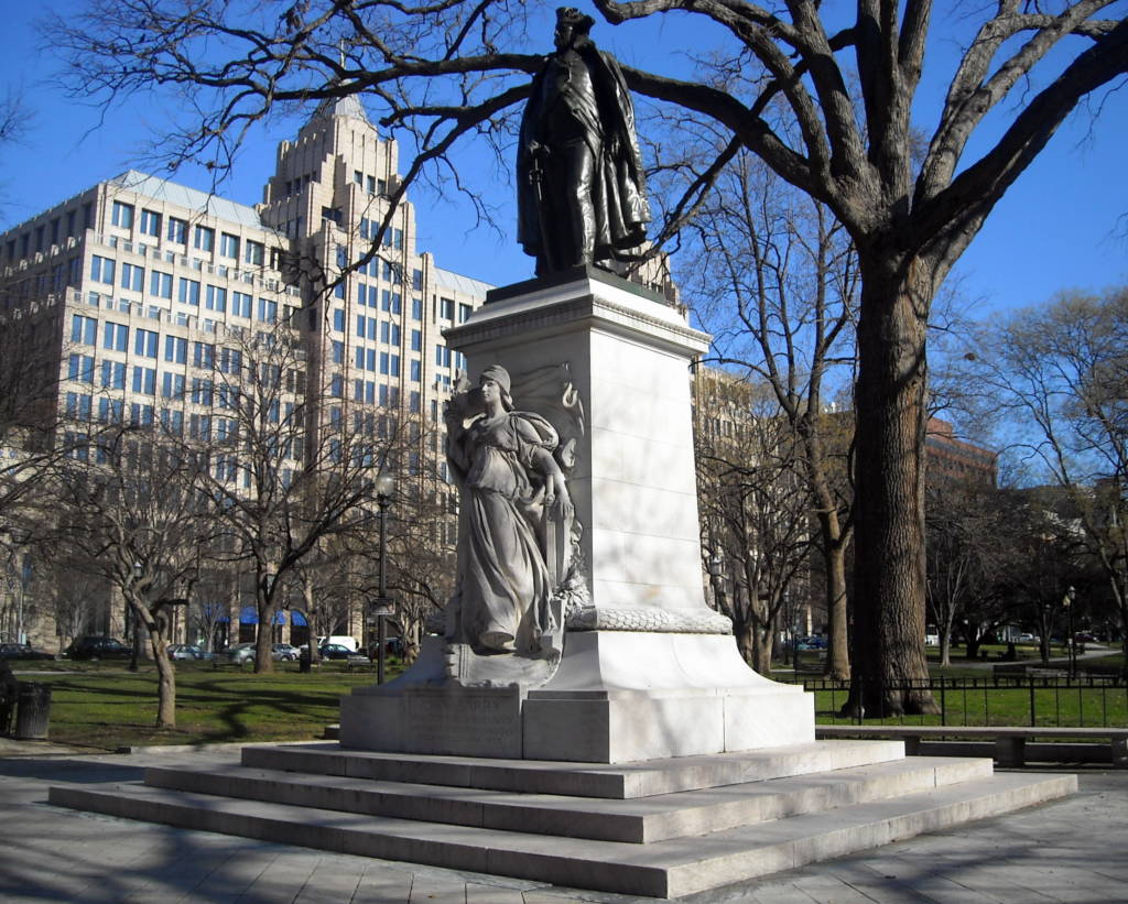 Picture of the the John Barry statue at Franklin Park.