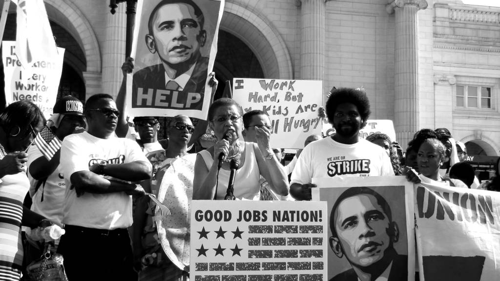 Standing in front of her workplace, Union Station, Lucia Ramirez addressed President Obama and Congress directly.