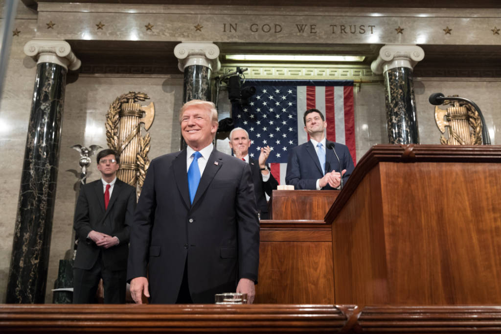 President Trump at his State of the Union address