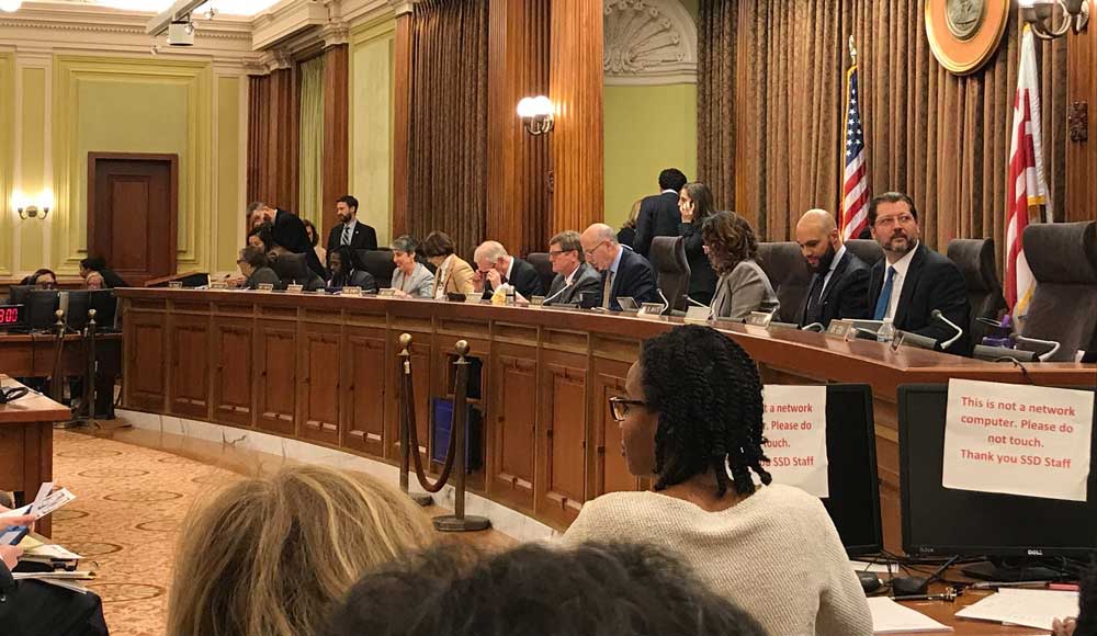 D.C. councilmembers behind the dais during the March 7 legislative meeting.
