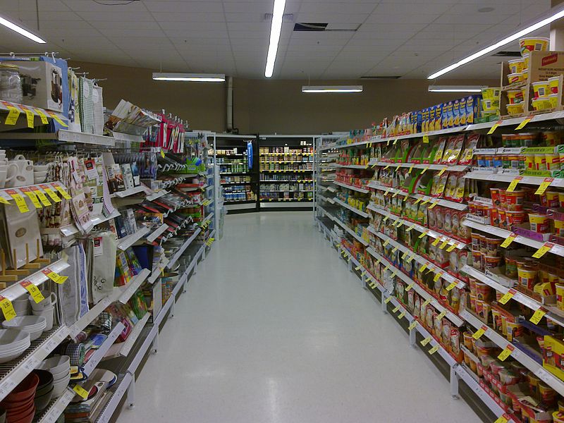 A supermarket aisle
