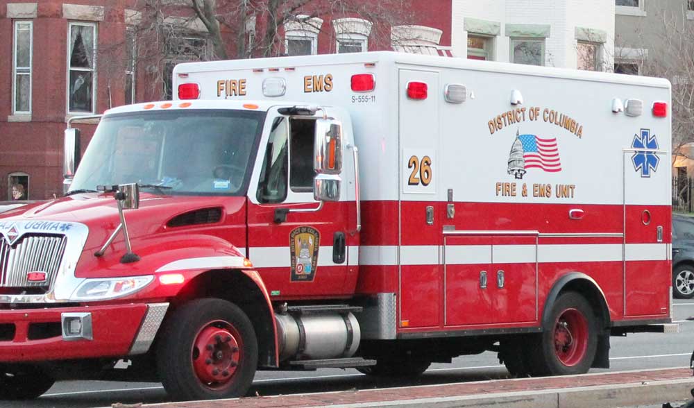 Photo of a DC EMS ambulance.