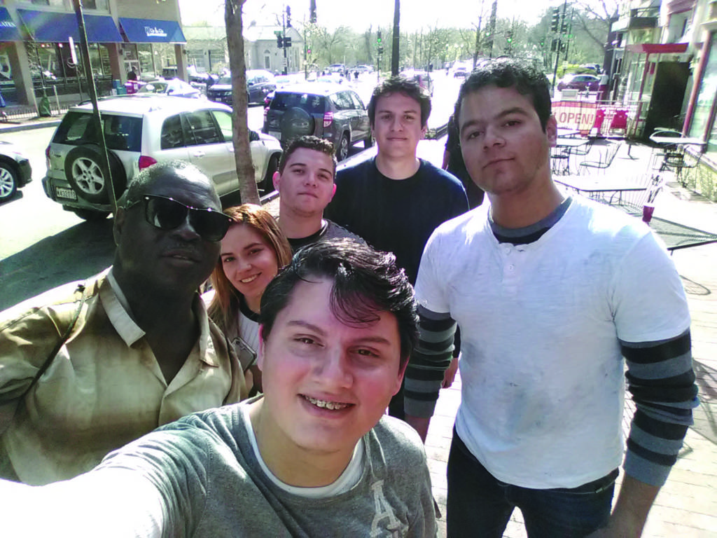 The urban challenge group from Mexico explores Northwest D.C, guided by James Davis