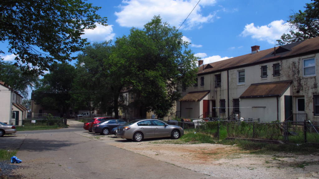 A 2015 photo of the Barry Farm public housing community.