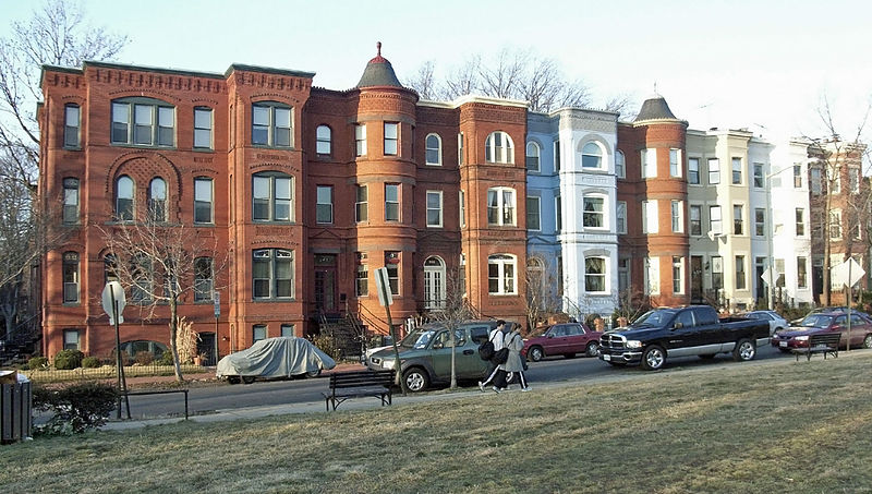 A photo of row houses in the Capital Hill neighborhood.