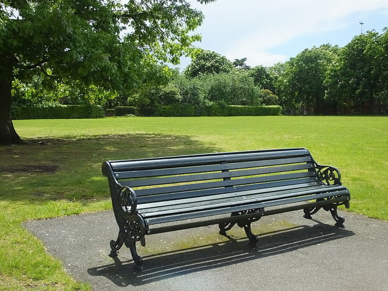 Photograph of a park bench