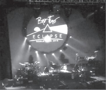 The view from Conrad's seat at a Brit Floyd concert at the Warnen Theater in April.