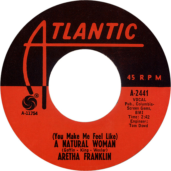 A photograph of an Aretha Franklin record.