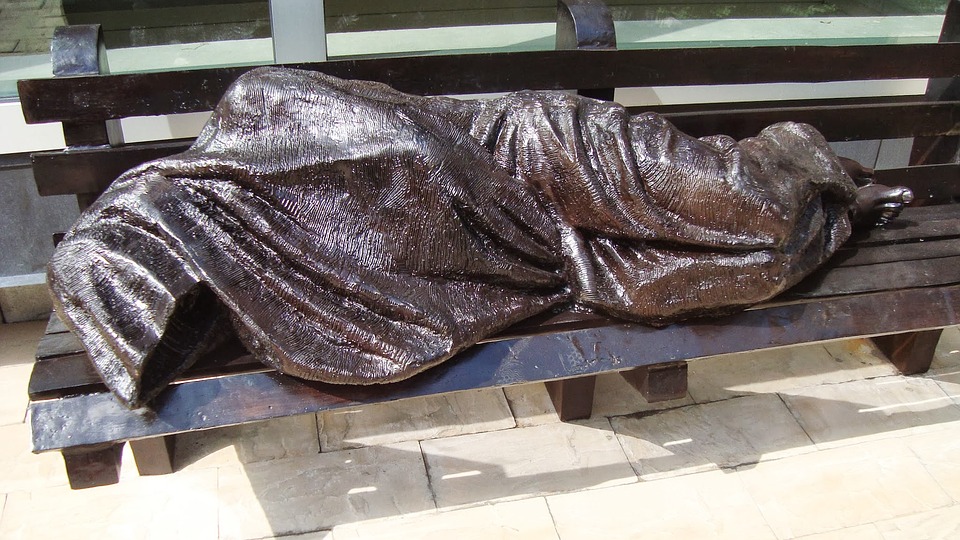 Homeless Statue City Streets