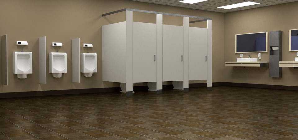 Photo of a public restroom