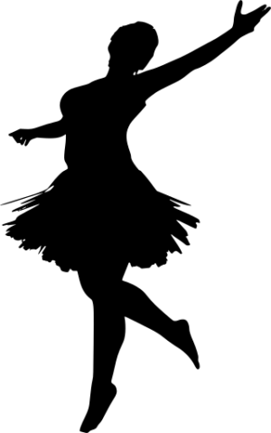Illustration of a silhouette of a ballerina