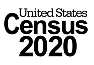 The logo for the US Census. Text reads United States Census 2020