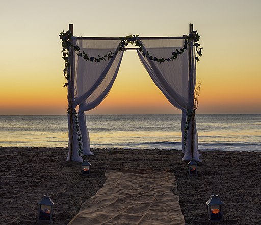Photo of a beach wedding