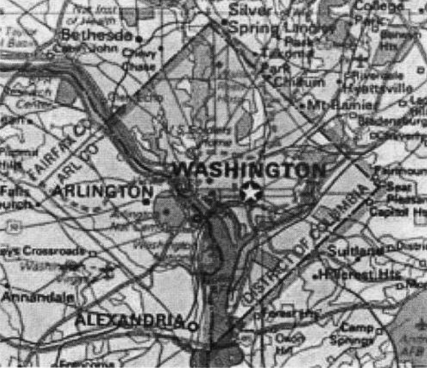 A map of D.C.