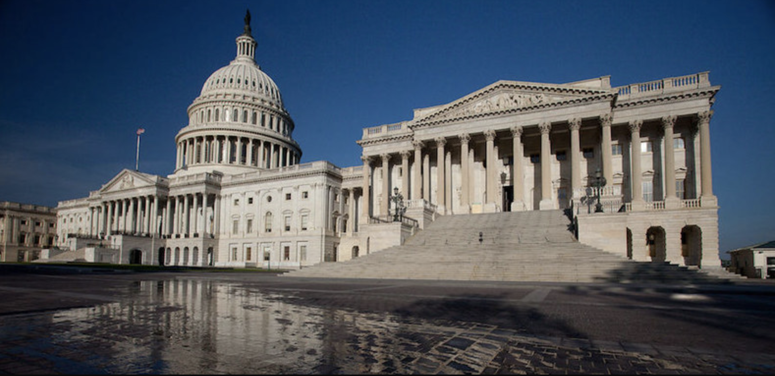 Photo shows the US Capitol building