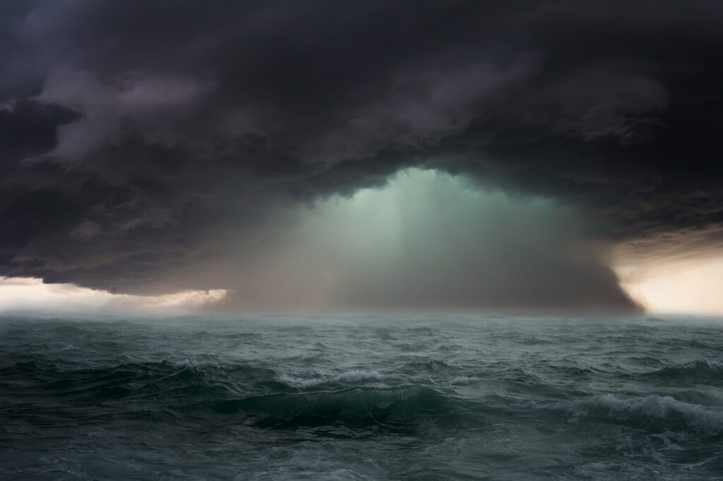 photo of ocean storm