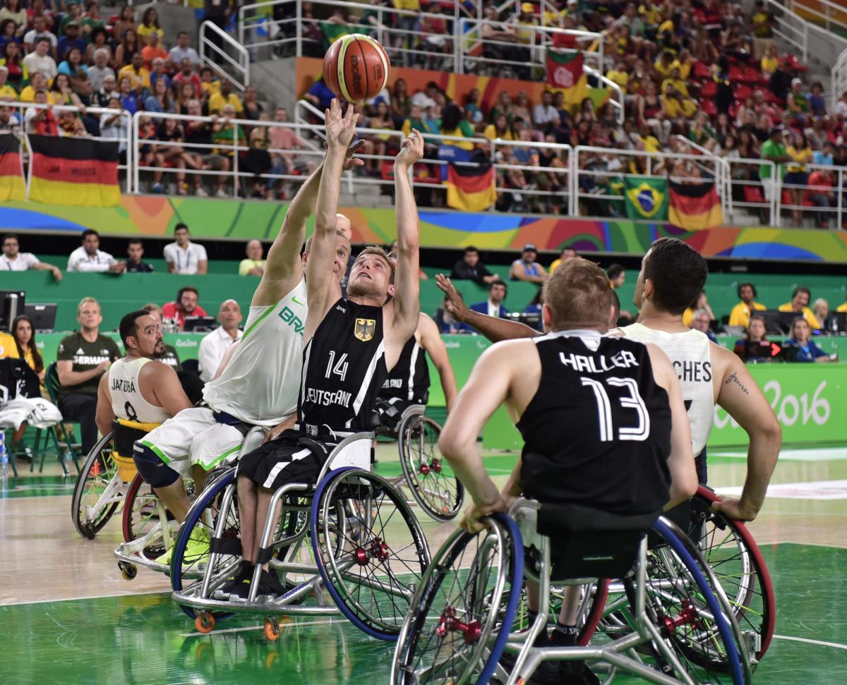 photo of the wheelchair basketball game during 2016 Rio olympics