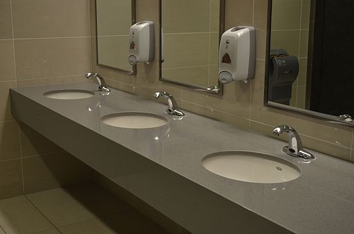 Photo of a public bathroom.