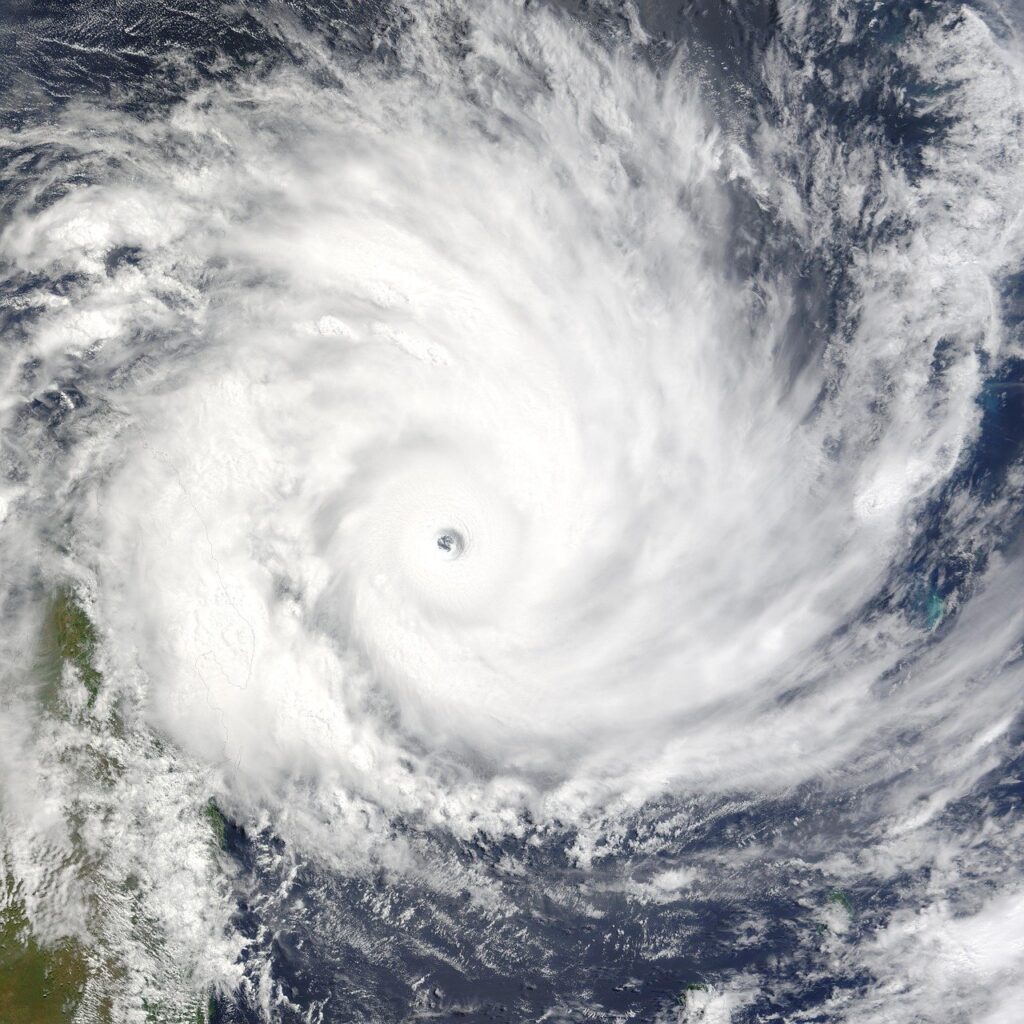 Image of a massive hurricane storm.