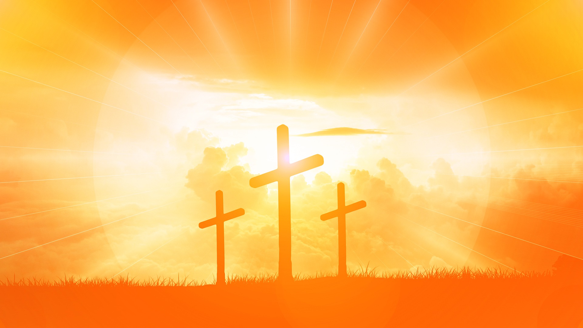 photo of sunset, resurrection, and the cross