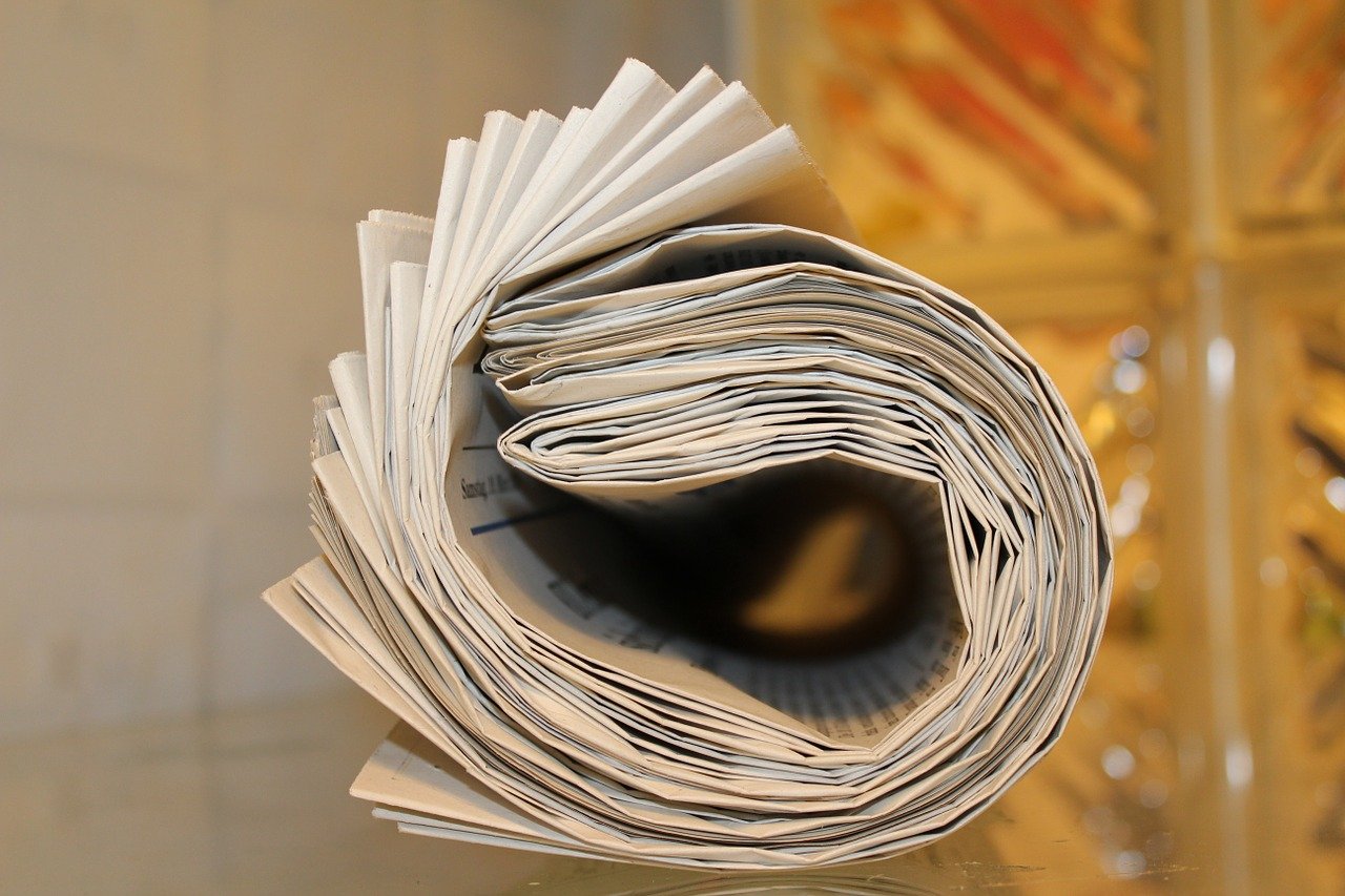 Image of a rolled up newspaper