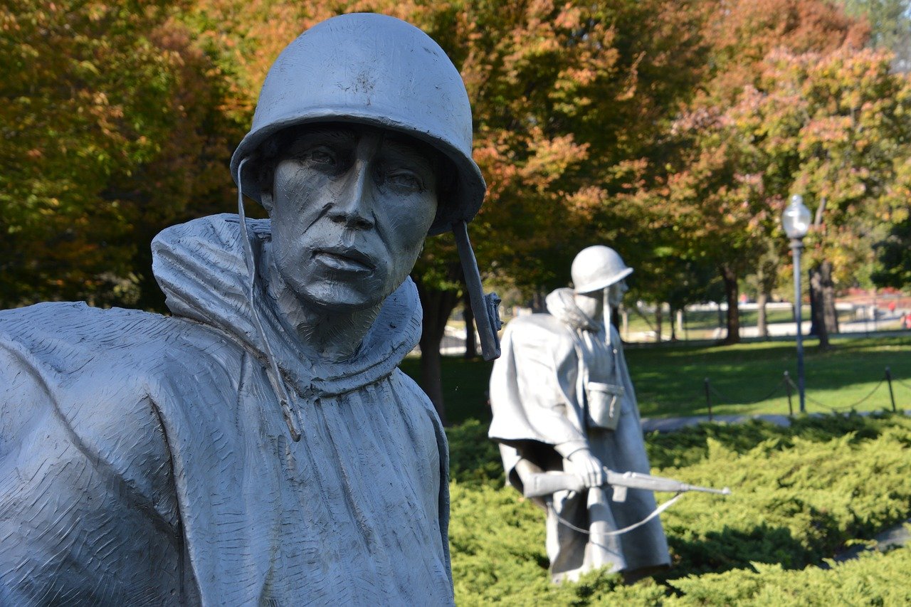 Image of the Korean War Memorial in Washington DC