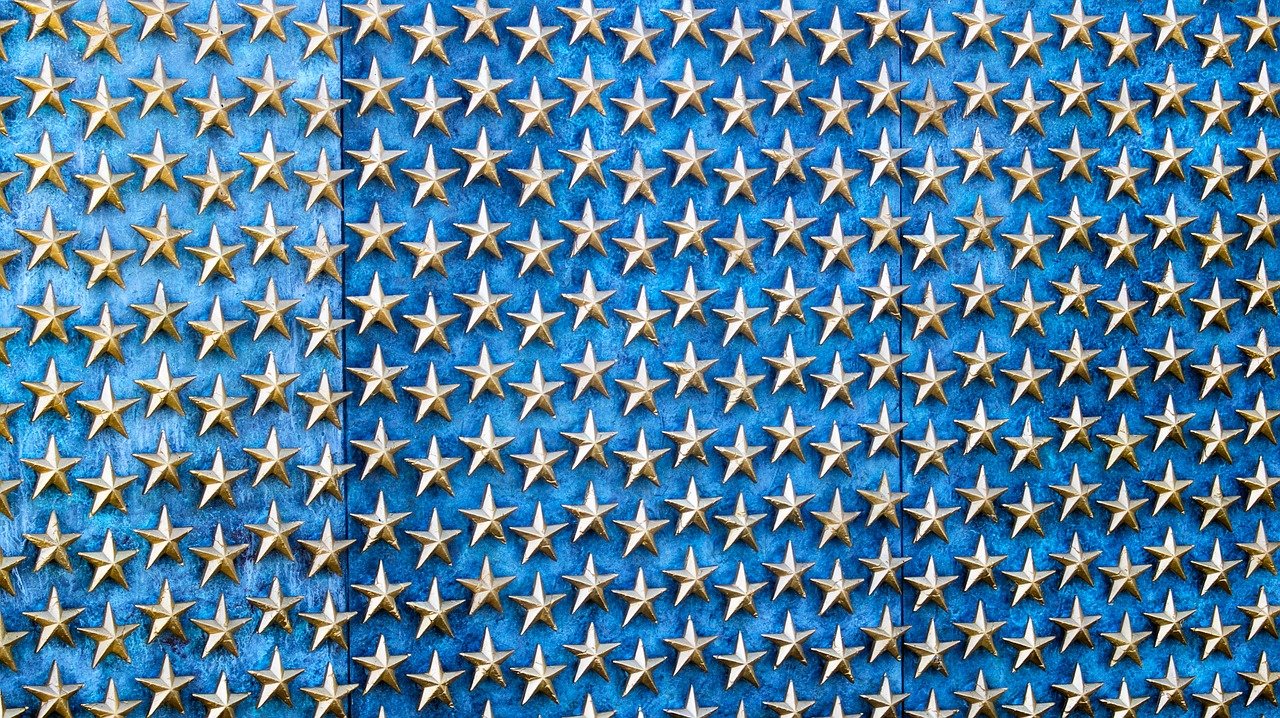 Photo of the memorial stars at the World War II Memorial in Washington, DC.