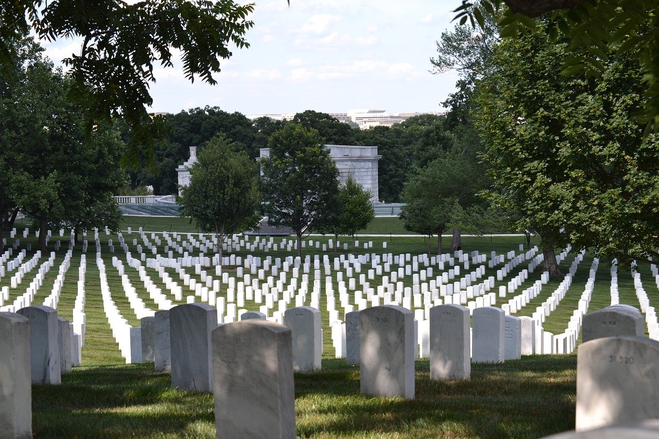 A photo of Arlington Cemetery.