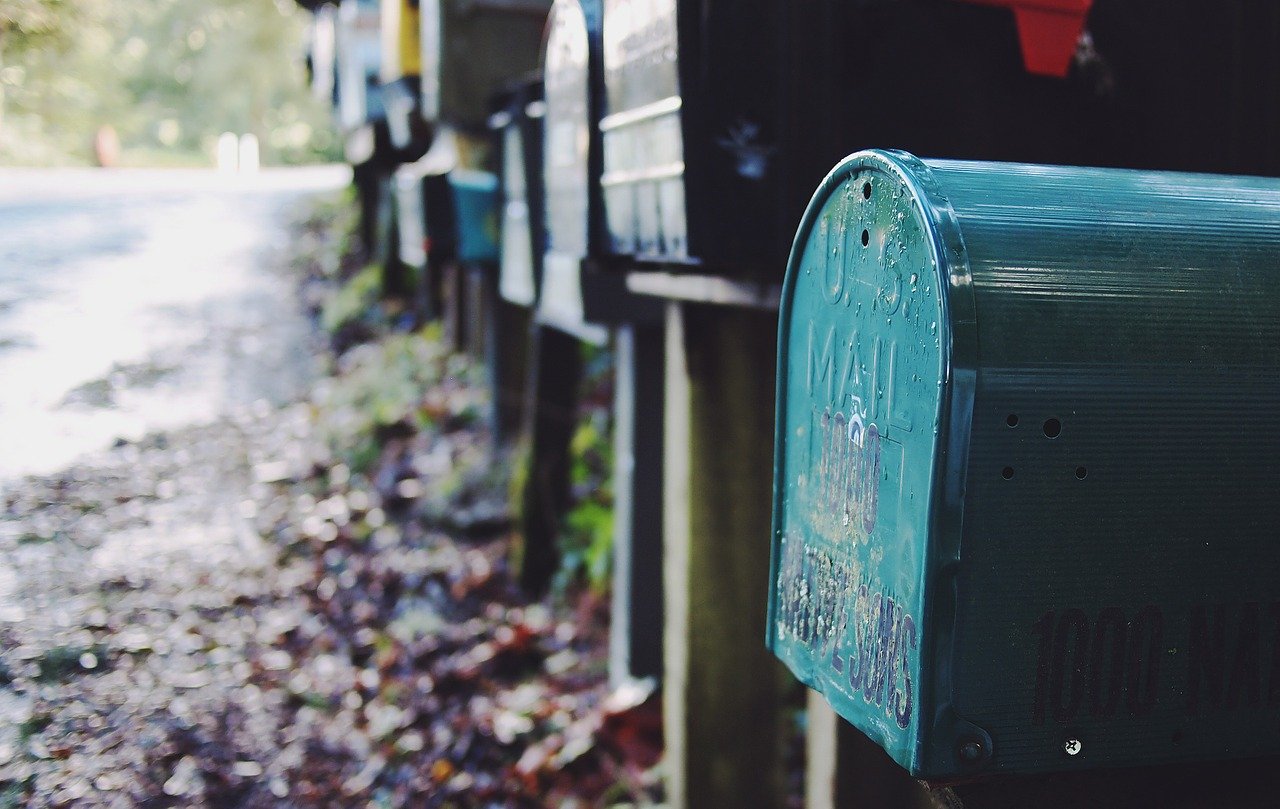 Photo of mailboxes.