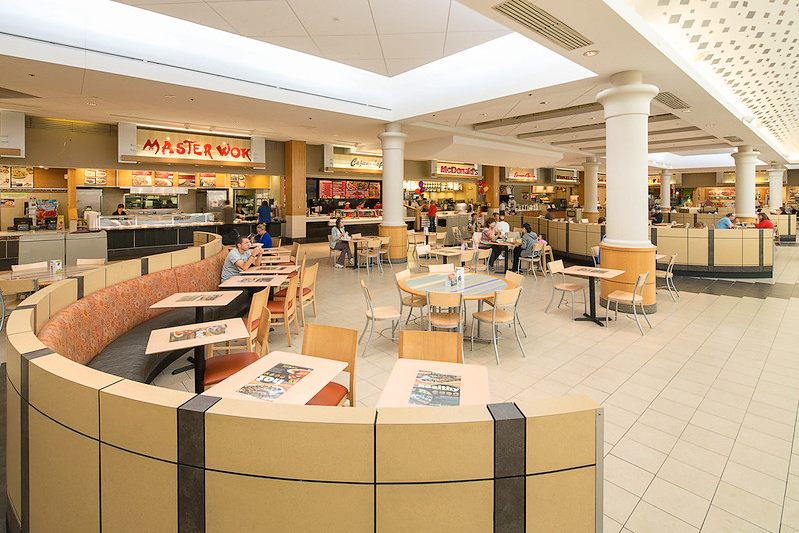 Photo of a mall food court