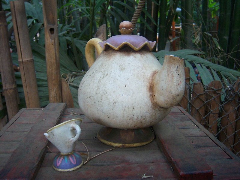 Photo of Chip and Mrs Potts at Disney Land