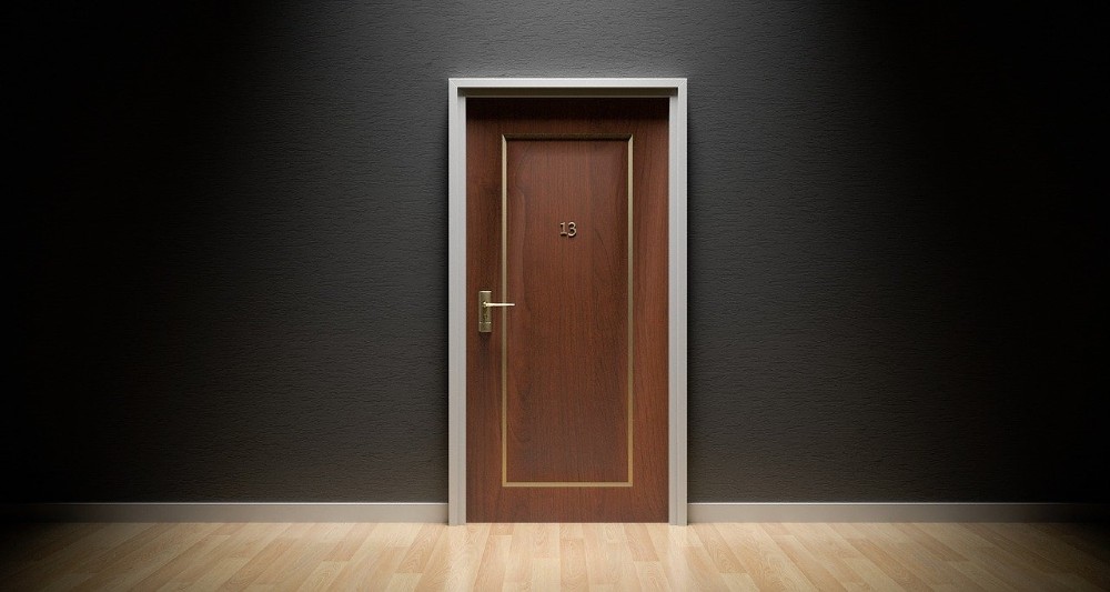 Photo of a door (that's about to get some knock knock jokes)