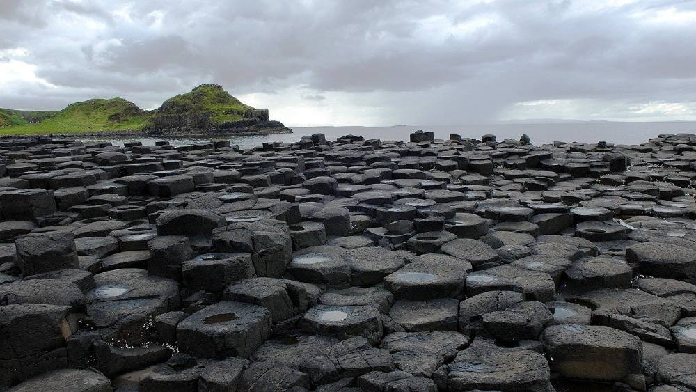 Photo of Giant's Causeway, with its extremely unique geological formations.