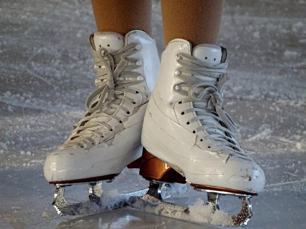 Photo of an ice skater's skates